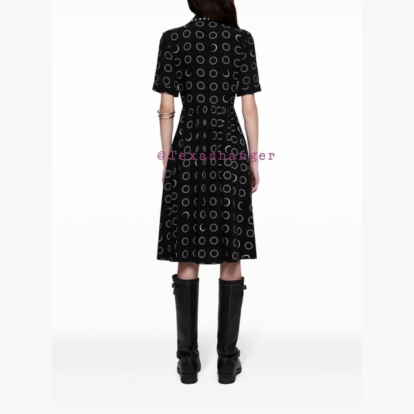 NWT Re/Done Western Yoke Dress Black Cream - Picture 5 of 11